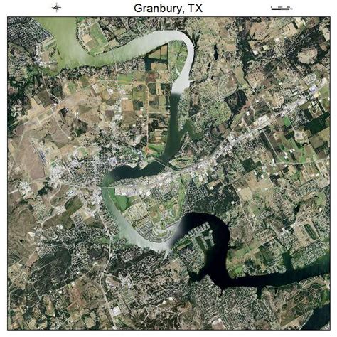 Aerial Photography Map of Granbury, TX Texas