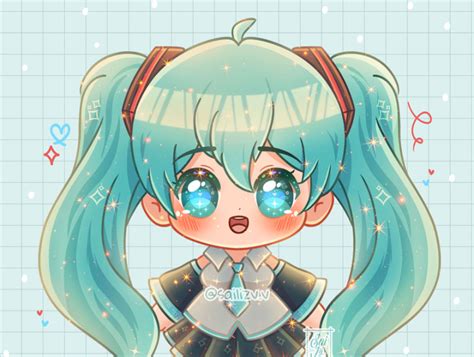 Hatsune Miku - Fanart Chibi by sailizv.v by Sai Liz on Dribbble