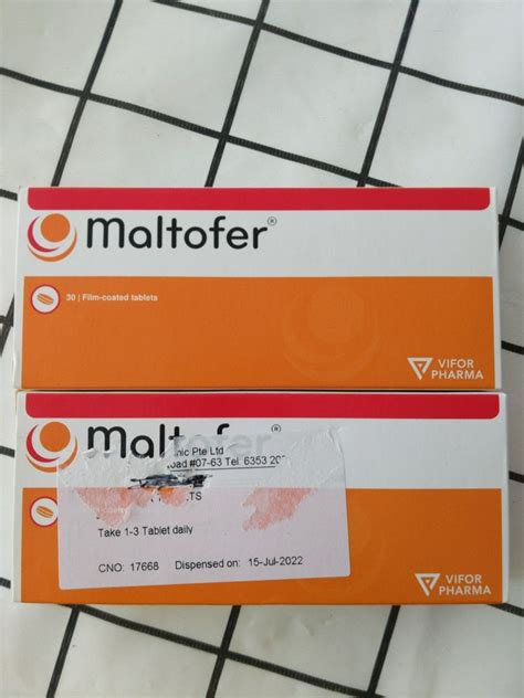 Maltofer Iron Tablets, Health & Nutrition, Medical Supplies & Tools on Carousell