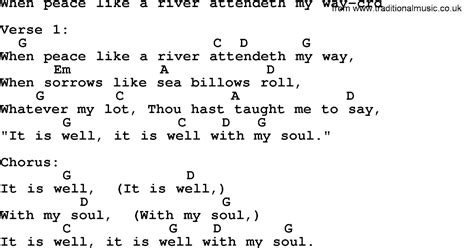 Peace Like A River Chords - Sheet and Chords Collection