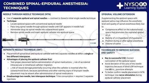 Combined Spinal-Epidural Anesthesia - NYSORA | NYSORA