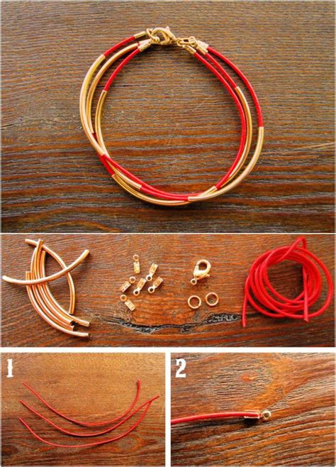 15 Easy To Make DIY Leather Bracelet Ideas • Its Overflowing