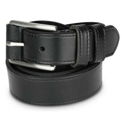 Scott Allan Collection - Men's Full Black Leather Men's Belt - Black ...