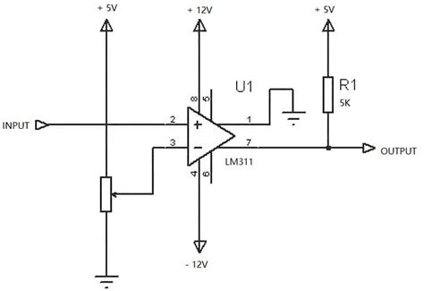 LM311 Voltage Comparator: 4 Simple Circuit Diagram