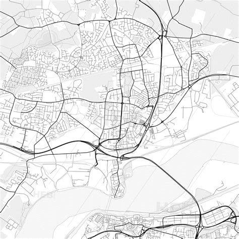 Vector PDF map of Widnes, England - HEBSTREITS Sketches | Map vector, Printable maps, Map