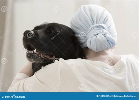 Friendship of Human and Animal Stock Photo - Image of loss, black ...