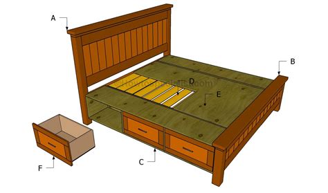 Bed Frame With Storage Drawers Plans