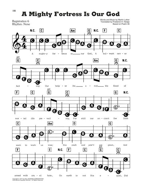 A Mighty Fortress Is Our God Sheet Music | Martin Luther | E-Z Play Today