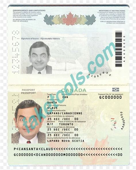 Canada Identity Document Canadian Passport Template, PNG, 807x1024px ...