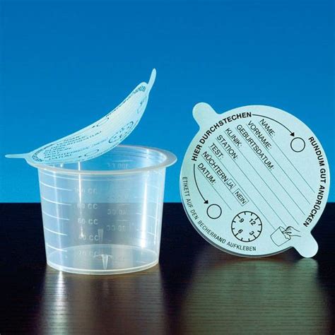 Urine specimen cup with adhesive lid - 120 ml - 1000 pieces - Medische Vakhandel