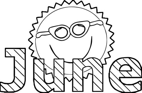 Summer Sun June Coloring Page - Wecoloringpage.com
