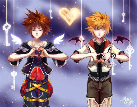 Sora Roxas Hearts by NixNovus on DeviantArt