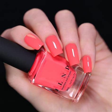 Summer - Warm Neon Coral Pink Cream Nail Polish by ILNP