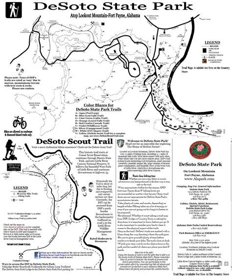 Desoto State Park Map | Islands With Names