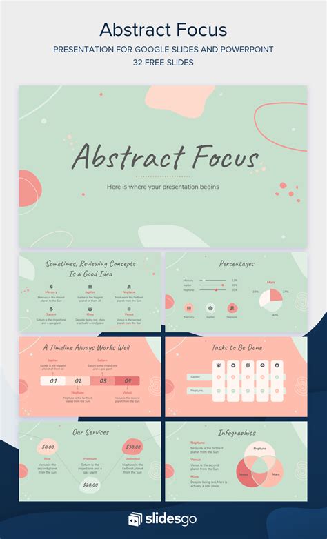 the abstract focus presentation for google slideshows and powerpoint slider templates