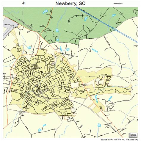 Newberry South Carolina Street Map 4549570