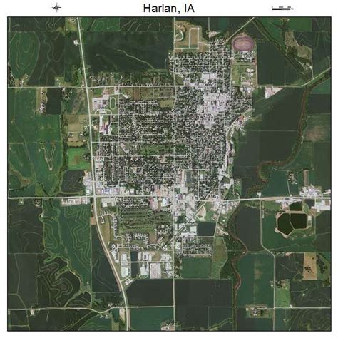 Aerial Photography Map of Harlan, IA Iowa