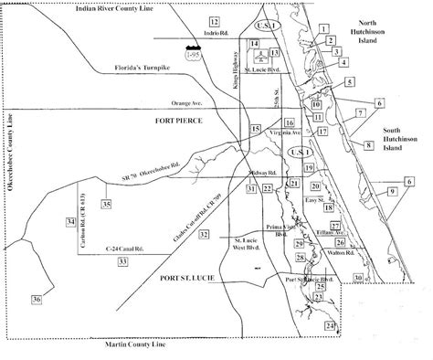 Birdwatching Areas in St Lucie County Florida Map - St Lucie County ...