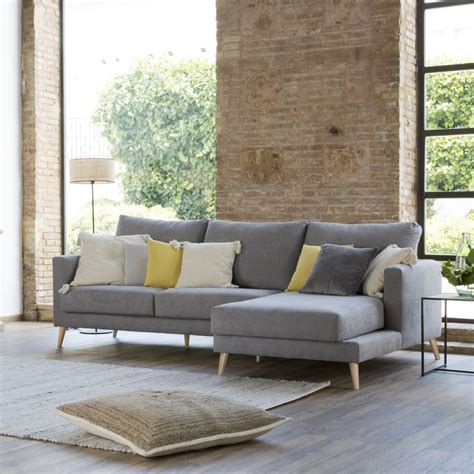 Grey Corner Sofa Chaise Longue | Baci Living Room