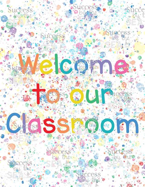 Free Classroom Welcome Printable Poster, Rainbow Theme | Classroom ...