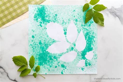 Leaf Spray Painting - The Best Ideas for Kids