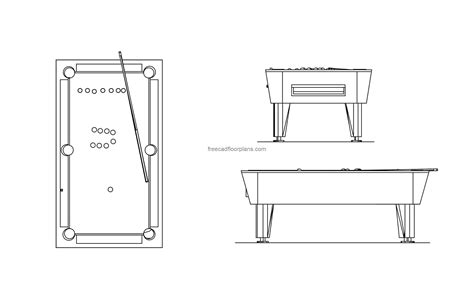 Pool Table Dwg In Autocad Drawing Download Dwgfree | sexiezpix Web Porn