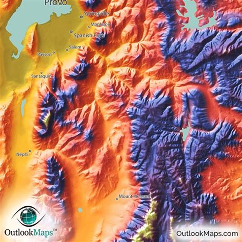 Physical Map Of Utah