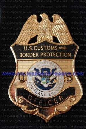 CBP Officer badge with colored centre seal (RARE) Available from www.policebadgetrader.com ...