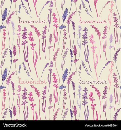 Lavender pattern background Royalty Free Vector Image