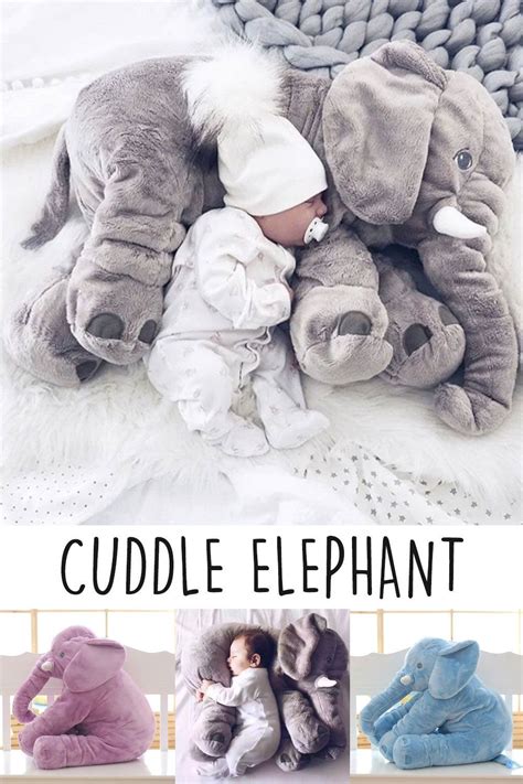 Baby Elephant Cuddle Pillow in 2023 | Cuddle pillow, Baby elephant ...