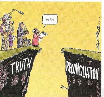 Cartoon on the 'Truth and Reconciliation Commission' of South Africa ...