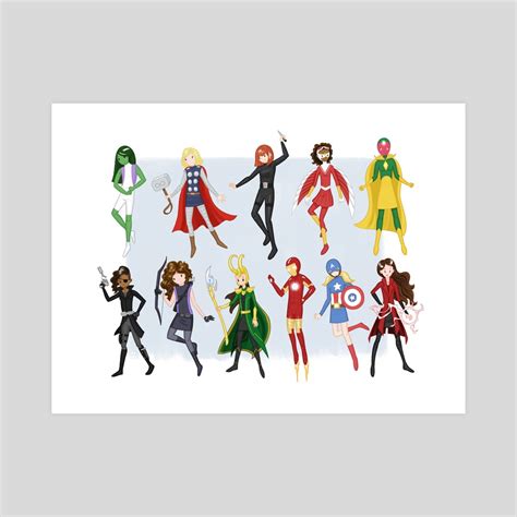 Girl Avengers, an art print by Anna Eng - INPRNT