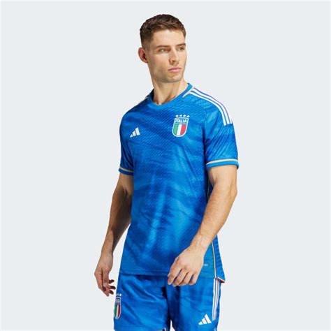 adidas Men's Soccer Italy 2023 Home Authentic Jersey - Blue adidas US