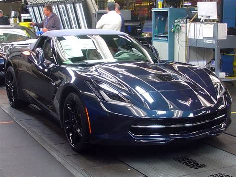 Night Race Blue Metallic C7 Corvette Stingray Convertible on Production ...