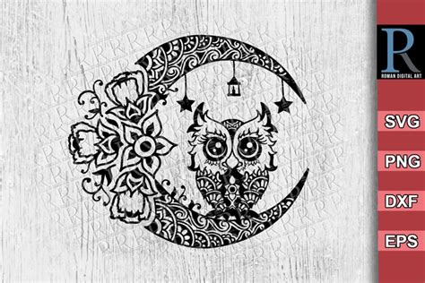 Mandala Owl SVG File For Cutting Machines