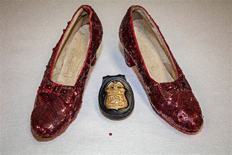 Recovered Ruby Slippers visit museum for examination by conservators, curators . . . and FBI ...