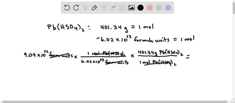 SOLVED: The formula for lead(II) hydrogen sulfate is Pb(HSO4)2. How ...