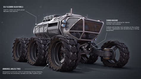 ArtStation - The Mars Ranger, Mathew O | Futuristic cars, Vehicles, Futuristic motorcycle