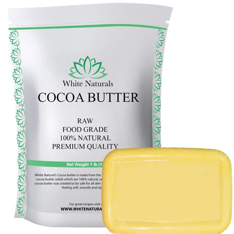 Organic Raw Cocoa Butter 1 lb, Unrefined, Pure, Natural, Food Grade, Perfect For Skin Care ...