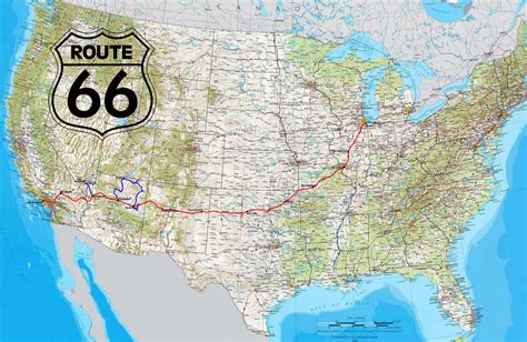road, Route 66, USA, Highway, Map, North America, Canada, Coast, Sea ...