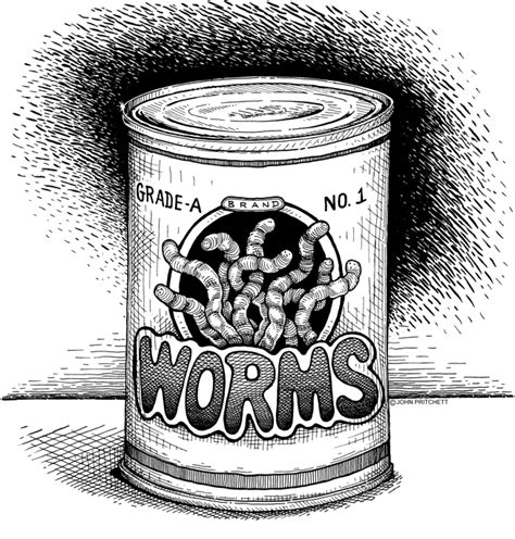 Can of Worms illustration, cartoon, line drawing, metaphor ...