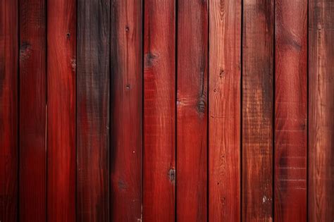 Premium Photo | A red wood wall with a dark brown background.