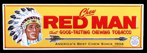 Red Man Chewing Tobacco Sign