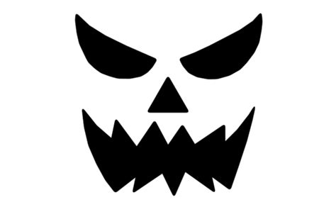 Mad Pumpkin Face Stencil