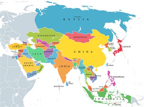 Asia Map Countries Only