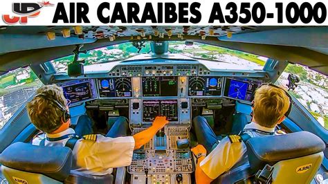 AIRBUS A350-1000 Takeoff from Guadeloupe + Cockpit Pilotsview Takeoff - YouTube