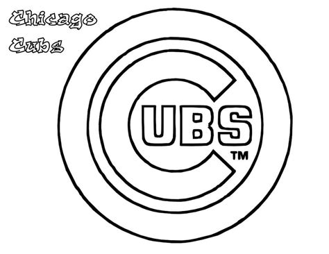 Chicago Cubs Coloring Page