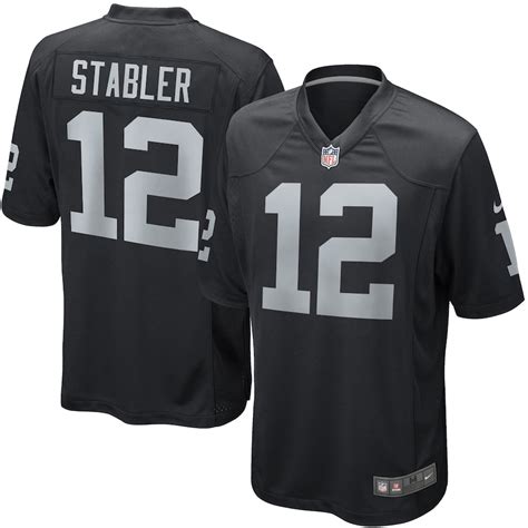 Nike Ken Stabler Oakland Raiders Black Retired Player Game Jersey