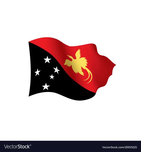 Papua new guinea flag Royalty Free Vector Image