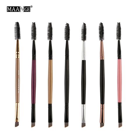 Aliexpress.com : Buy MAANGE 1pcs Duo Brow Makeup Brush Wood Handle Double Sided Eyebrow Flat ...